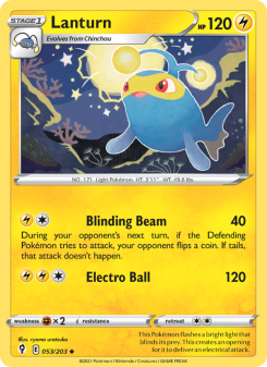 Lanturn - pokemon TCG Card