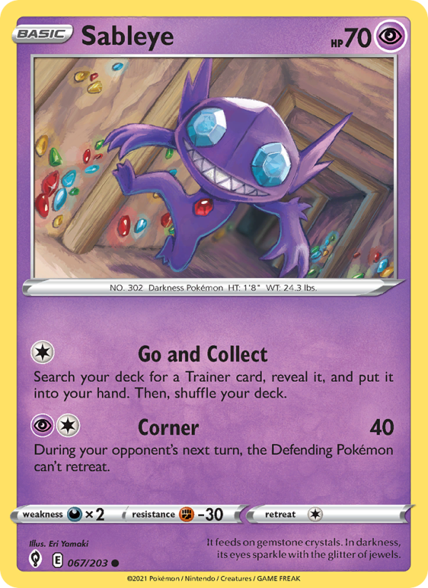 Sableye - Pokémon TCG Card