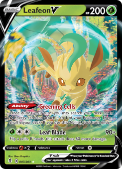 Leafeon V - pokemon TCG Card