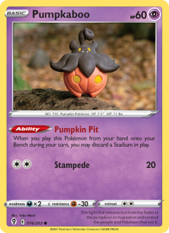 Pumpkaboo - pokemon TCG Card