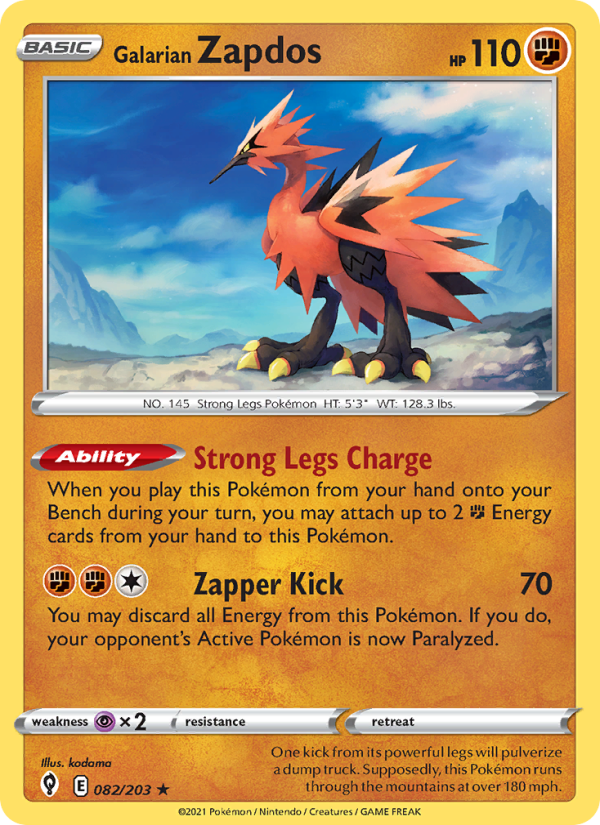 Galarian Zapdos - Pokémon TCG Card