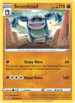 Seismitoad - pokemon TCG Card