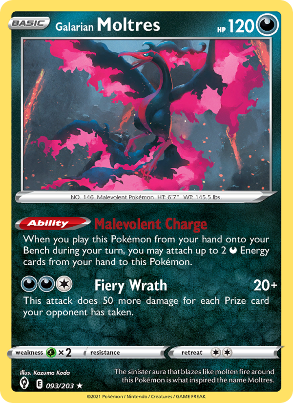 Galarian Moltres - Pokémon TCG Card