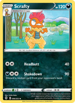 Scrafty - pokemon TCG Card