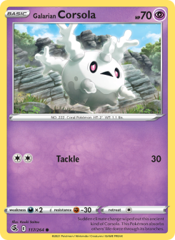Galarian Corsola - pokemon TCG Card