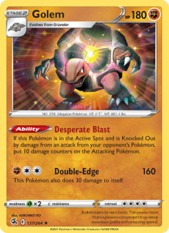 Golem - pokemon TCG Card