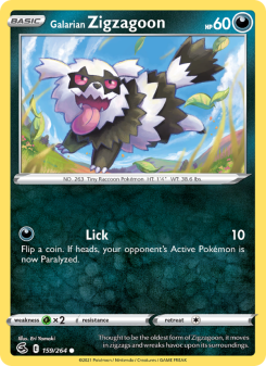 Galarian Zigzagoon - pokemon TCG Card