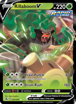 Rillaboom V - pokemon TCG Card