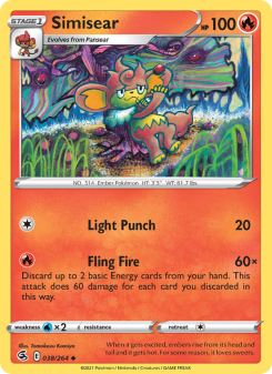 Simisear - pokemon TCG Card