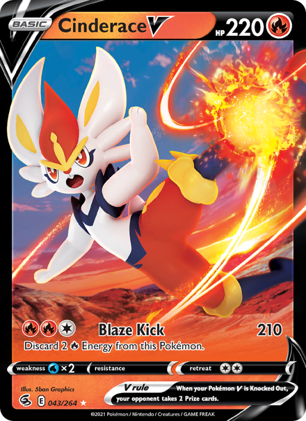 Cinderace V - Pokémon TCG Card