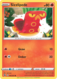 Sizzlipede - pokemon TCG Card