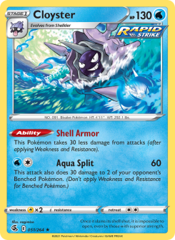 Cloyster - pokemon TCG Card