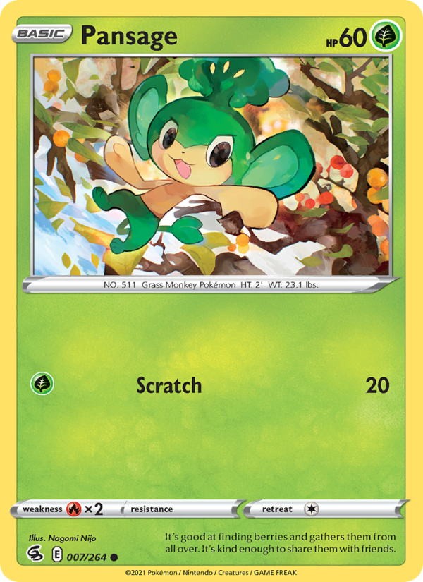 Pansage - Pokémon TCG Card