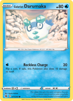 Galarian Darumaka - pokemon TCG Card