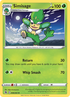 Simisage - pokemon TCG Card