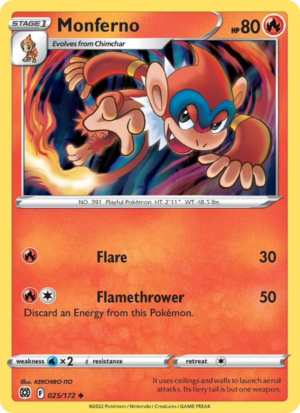 Monferno - Pokémon TCG Card