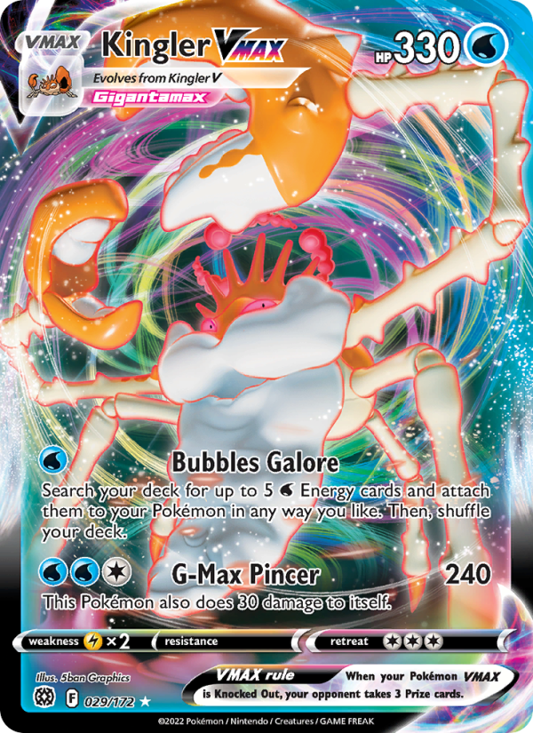 Kingler VMAX - Pokémon TCG Card