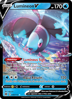 Lumineon V - pokemon TCG Card