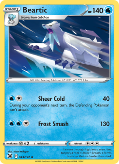 Beartic - pokemon TCG Card
