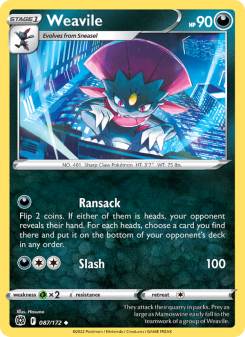 Weavile - pokemon TCG Card
