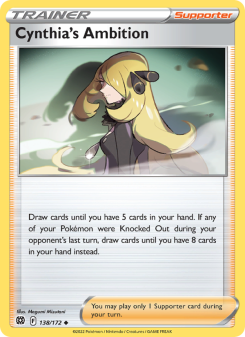 Cynthia's Ambition - pokemon TCG Card