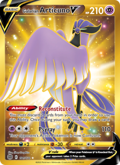 Galarian Articuno V - pokemon TCG Card