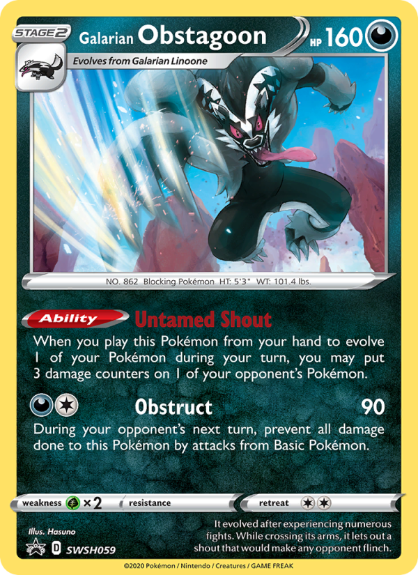Galarian Obstagoon - Pokémon TCG Card