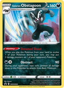 Galarian Obstagoon - pokemon TCG Card