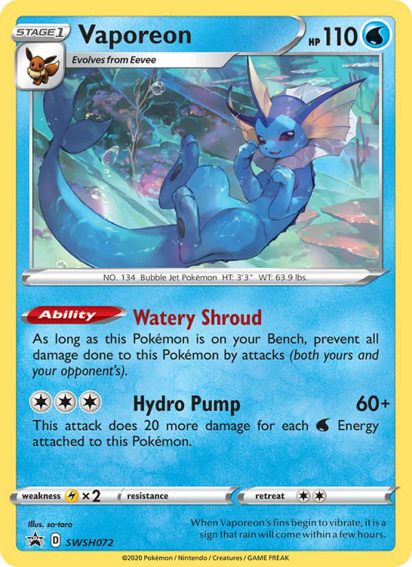 Vaporeon - Pokémon TCG Card