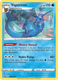 Vaporeon - pokemon TCG Card