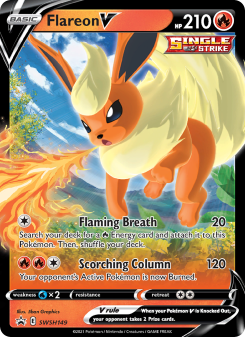 Flareon V - pokemon TCG Card