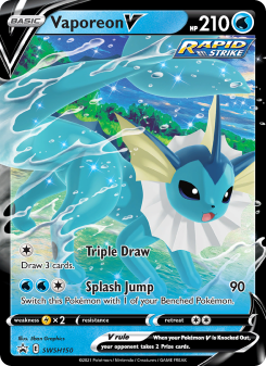 Vaporeon V - pokemon TCG Card