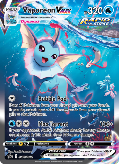 Vaporeon VMAX - pokemon TCG Card