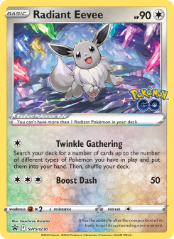 Radiant Eevee - pokemon TCG Card