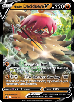 Hisuian Decidueye V - pokemon TCG Card