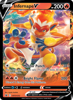Infernape V - pokemon TCG Card