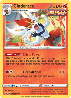 Cinderace - pokemon TCG Card