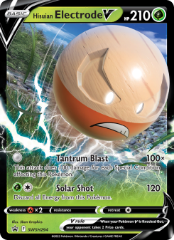 Hisuian Electrode V - pokemon TCG Card