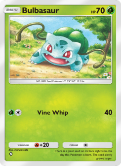 Bulbasaur - pokemon TCG Card