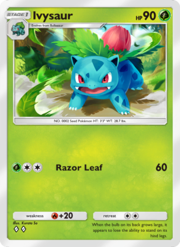 Ivysaur - Pokémon TCG Card