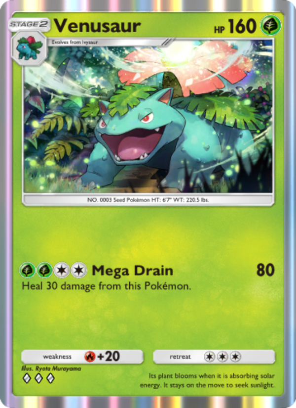 Venusaur - Pokémon TCG Card