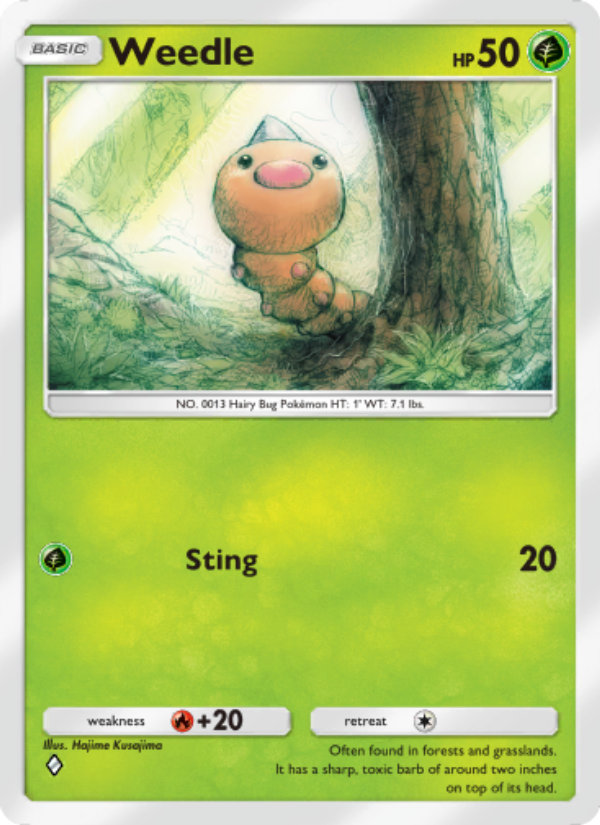 Weedle - Pokémon TCG Card