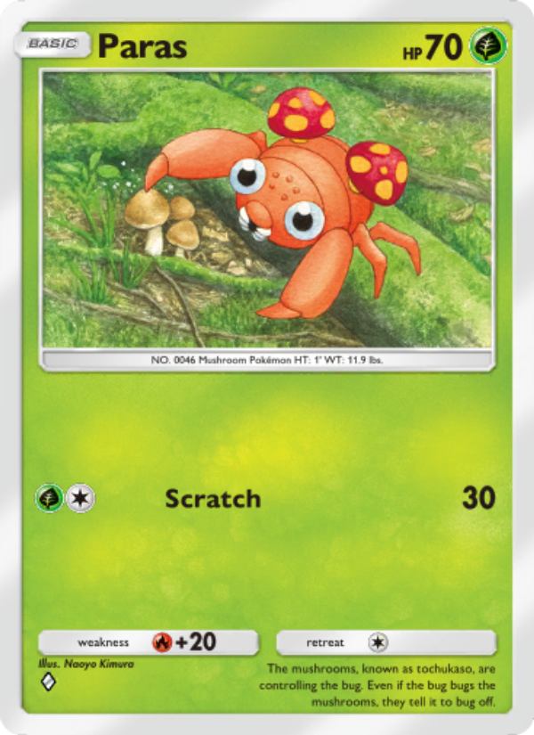 Paras - Pokémon TCG Card