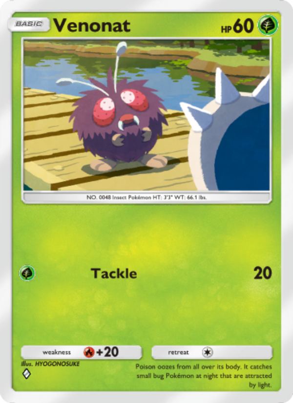 Venonat - Pokémon TCG Card