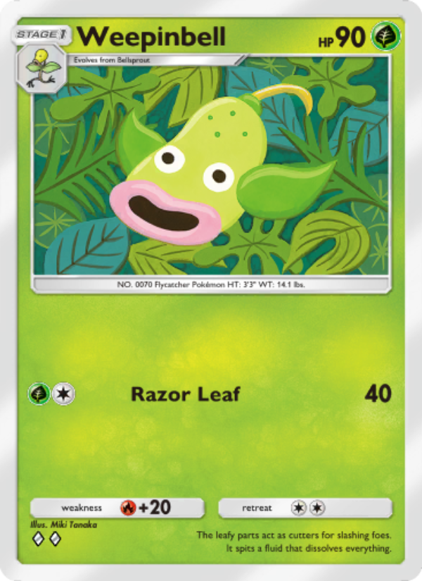 Weepinbell - Pokémon TCG Card