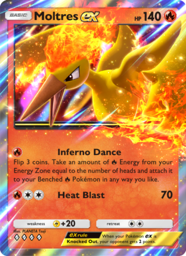 Moltres ex - Pokémon TCG Card