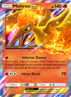 Moltres ex - pokemon TCG Card