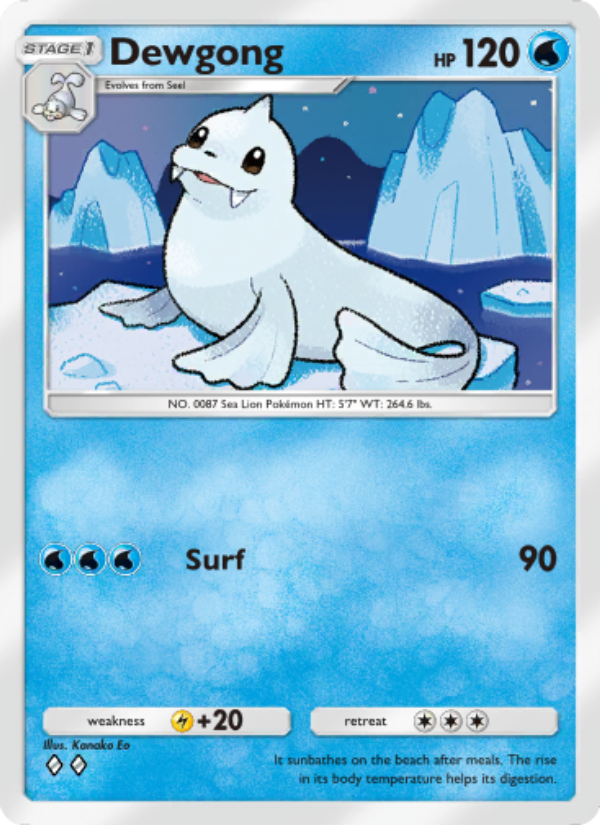 Dewgong - Pokémon TCG Card