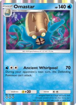 Omastar - pokemon TCG Card