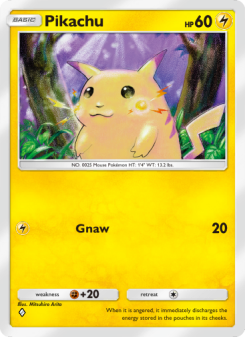 Pikachu - pokemon TCG Card